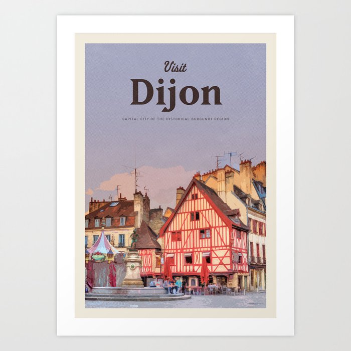 Visit Dijon Art Print