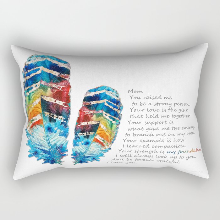 A Mother's Love Art For Mom by Sharon Cummings Rectangular Pillow