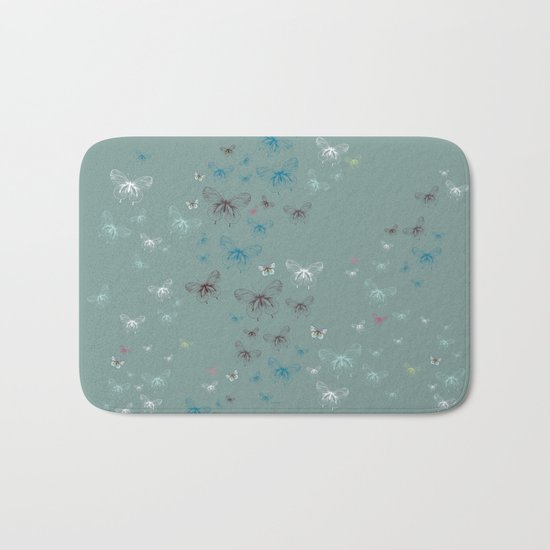Schmetterlingsschwarm – swarm of butterflies Bath Mat