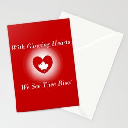 Glowing Hearts Stationery Cards