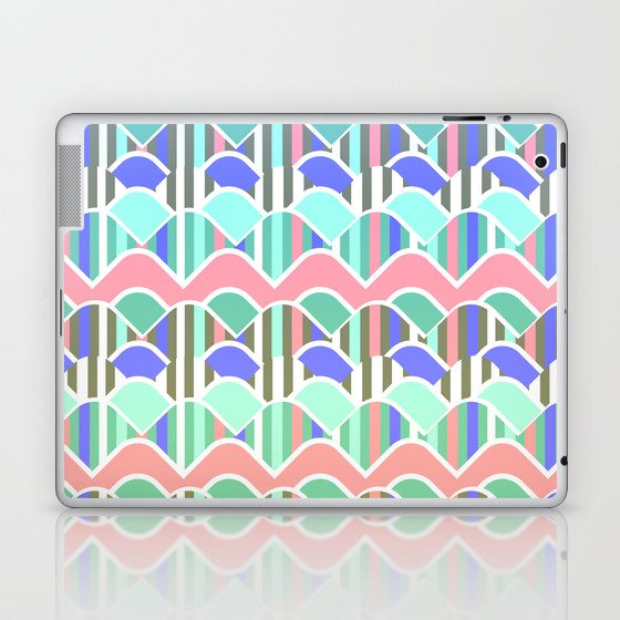 Colorful waves- upside down Laptop & iPad Skin