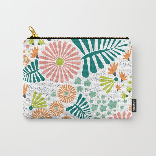 Whimsical flowers Carry-All Pouch