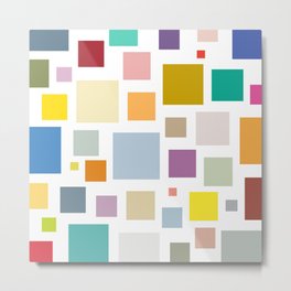 razan Metal Print | Colorful, White, Purple, Green, Squares, Trebam, Blue, Red, Multicolor, Digital 