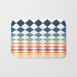 Geometric Shape Patterns 12 in fun bright rainbow themed Bath Mat