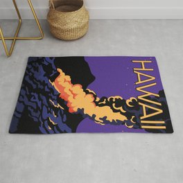 Hawaii Vintage vacation print. Area & Throw Rug