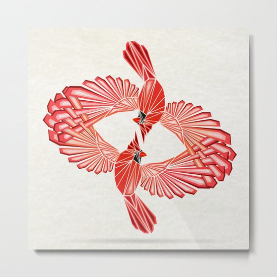 red cardinal Metal Print