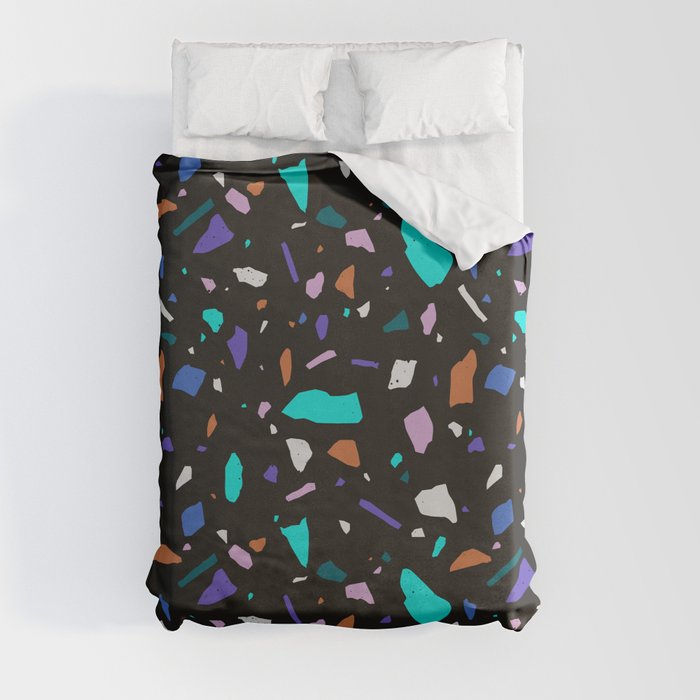 Colorful terrazzo seamless pattern  Duvet Cover