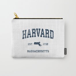 Harvard Massachusetts MA Vintage Sports Design Carry-All Pouch
