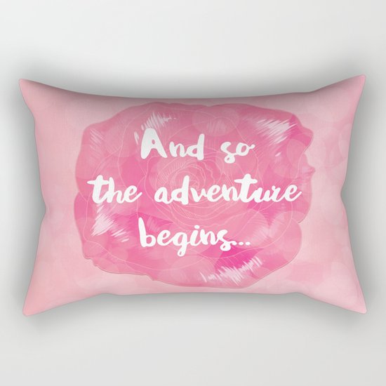 And So the Adventure Begins Rectangular Pillow