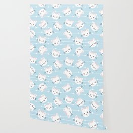 Seamless Pattern Kawaii Cats Wallpaper