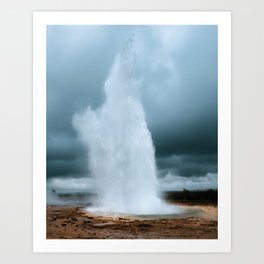 Moody Geysir in Iceland – Landscape Photography Art Print