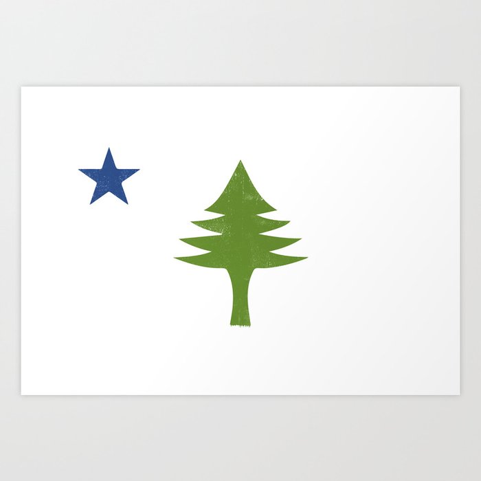 Maine Flag Art Print
