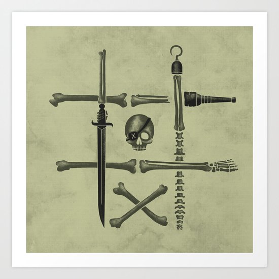 Noughts & Crossbones Art Print