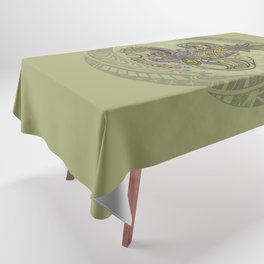 Be A Hawaiian Pineapple Green Decal Tablecloth