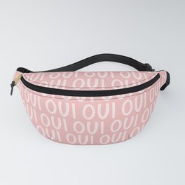Oui Oui French Pink Hand Lettering Fanny Pack