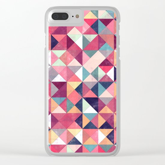 Lovely Geometric Background Clear iPhone Case