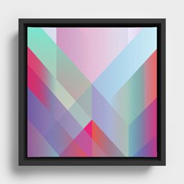 Colored layers overlapped. Framed Canvas