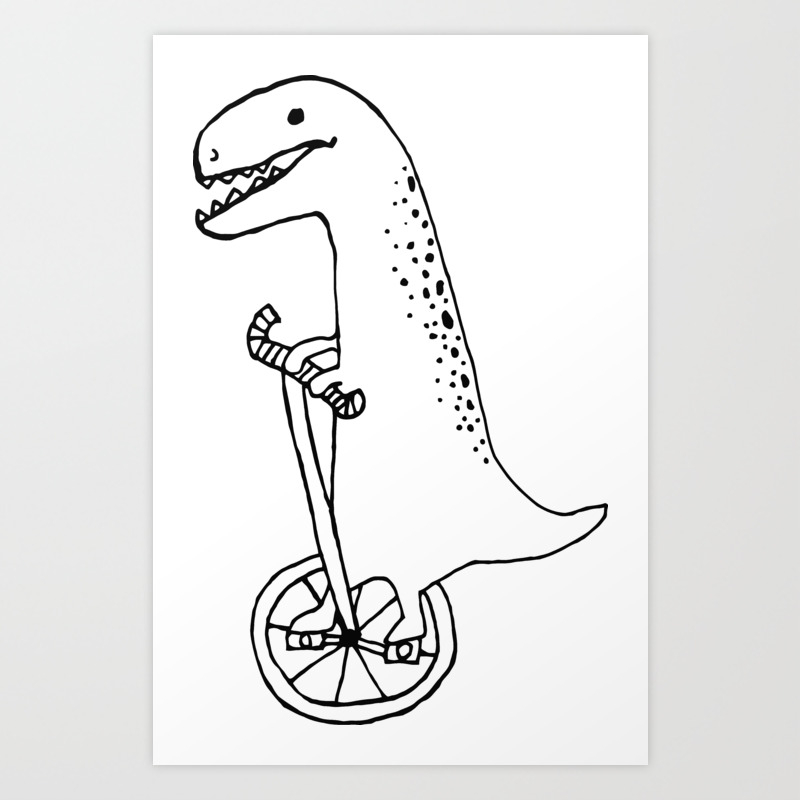 dinosaur riding a bike
