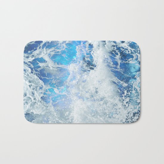 Blue Ocean Glow Bath Mat