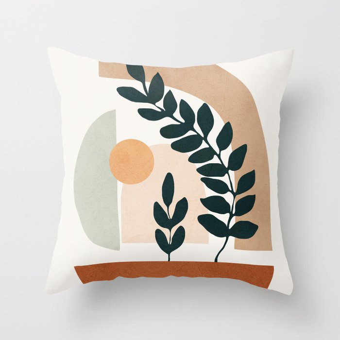 Soft Shapes III Throw Pillow