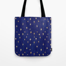 Silent Night Stars (blue) Tote Bag