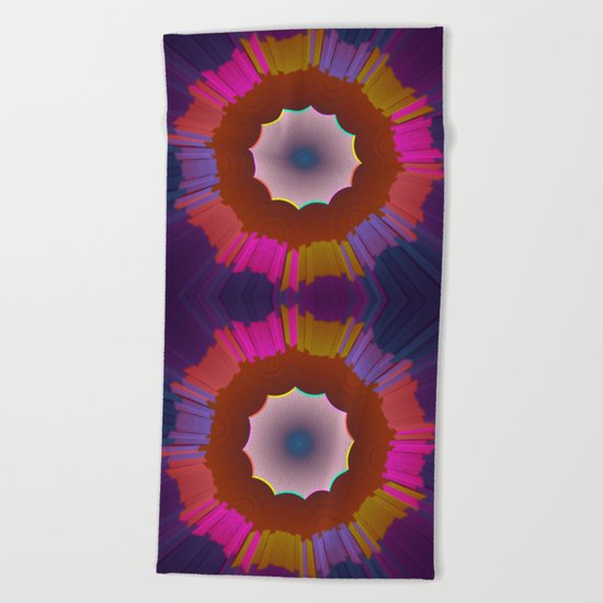 Colourful prismatic abstract Beach Towel