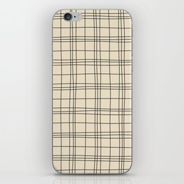 Abstract Plaid 3 neutral iPhone Skin