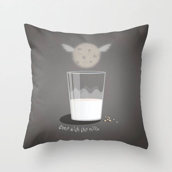 Gone with the milk Throw Pillow