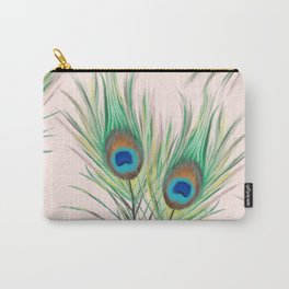 Unique Peacock Feathers Pattern Carry-All Pouch