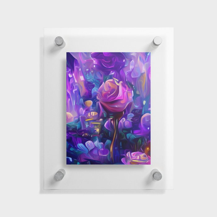 Pink Roses Floating Acrylic Print