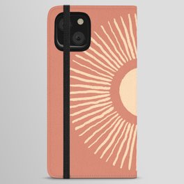Sun Burst - Dust Pink iPhone Wallet Case
