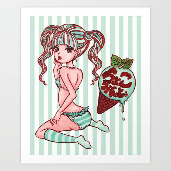 Choco Mint Art Print