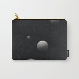 Astral inversion  Carry-All Pouch | Black, Silvercolor, Spheres, Workofart, Bold, Giftidea, Space, Elegant, Deco, Vaulted 