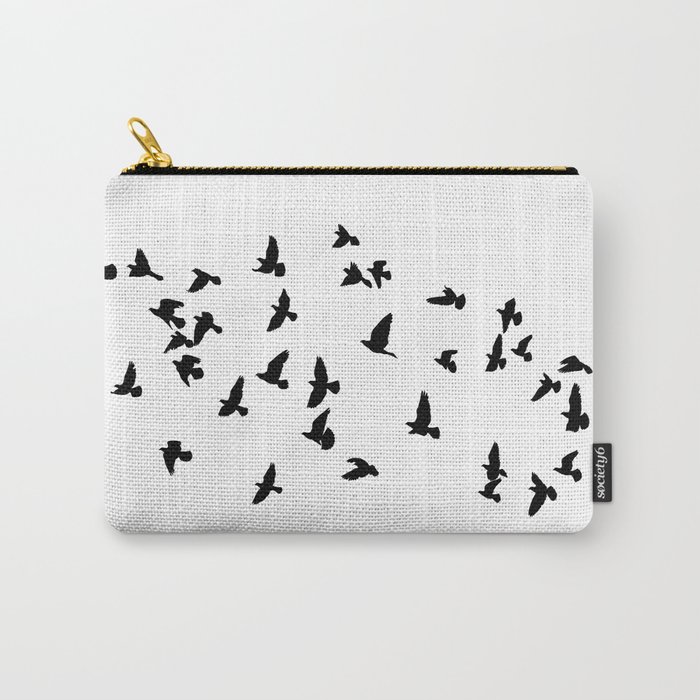 Flock of flying birds Carry-All Pouch