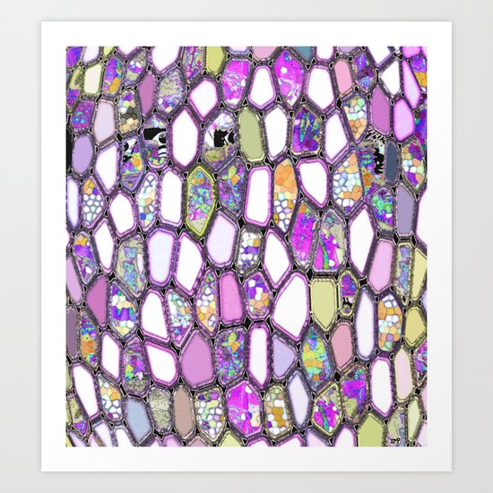 Purple-ish Cells Art Print