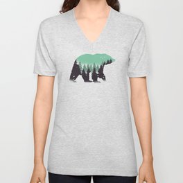 Bear forest V Neck T Shirt