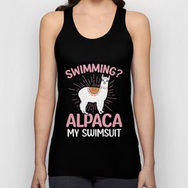 Swimming Alpaca my swimsuit Unisex Tank Top
