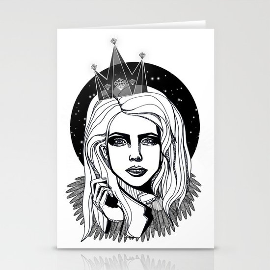 Queen of the night Stationery Cards