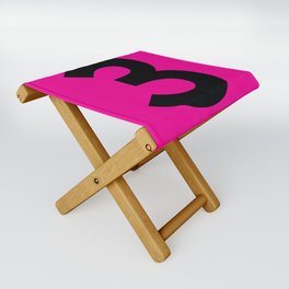 Number 3 (Black & Magenta) Folding Stool