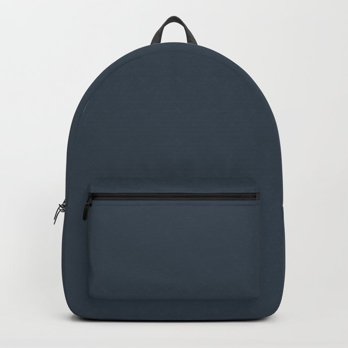 Dark Blue Gray Solid Color Pairs Pantone Midnight Navy 19-4110 TCX Shades of Blue Hues Backpack