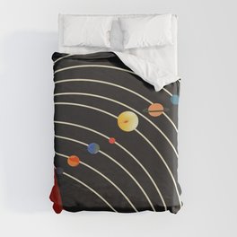 Minimalistic Planet Chart Duvet Cover