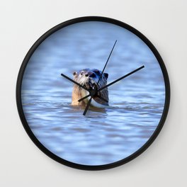 Watercolor Otter 21, Janes Island, Maryland Wall Clock