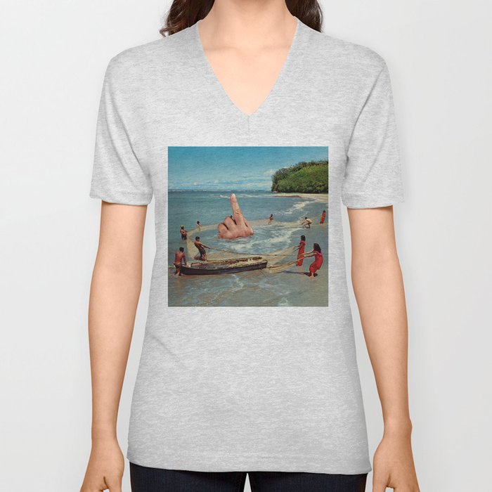 Fish Fingers - Rude catch of the day V Neck T Shirt