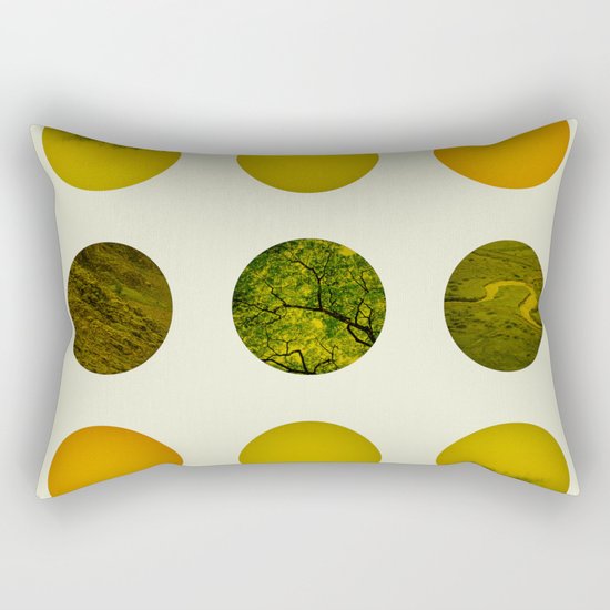Earth Dot Pattern Rectangular Pillow
