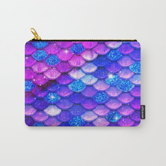 Mermaid Bubblegum Scales Carry-All Pouch