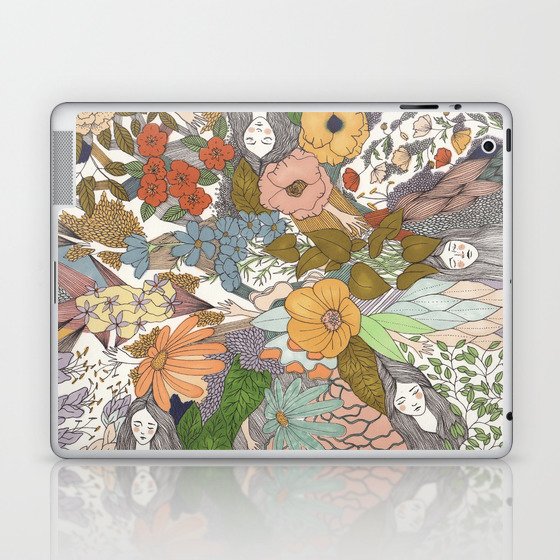 Falling Asleep in the Flowers Fine Art Print Laptop & iPad Skin