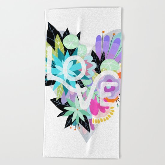 Love Blooms - Rainbow Beach Towel