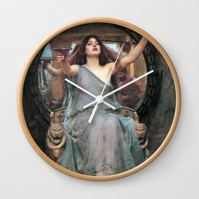 John William Waterhouse - Circe Offering the Cup to Ulysses Wall Clock