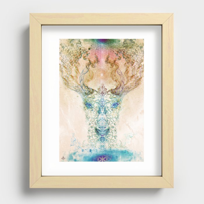 Medicina Cosmic Shoko - Light DeerTree Recessed Framed Print