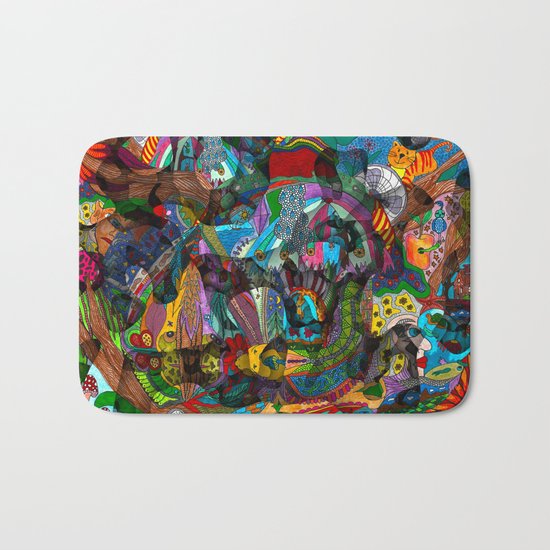 Every thought can change the day when let out in joyful play Bath Mat